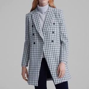 Club Monaco Heleni plaid coat.
